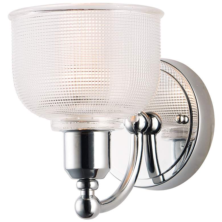 Image 1 Hollow 1-Light 6" Wide Polished Chrome Wall Sconce