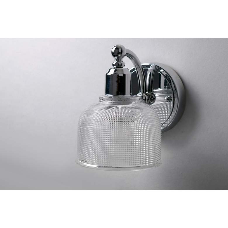 Image 2 Hollow 1-Light 6" Wide Polished Chrome Wall Sconce more views