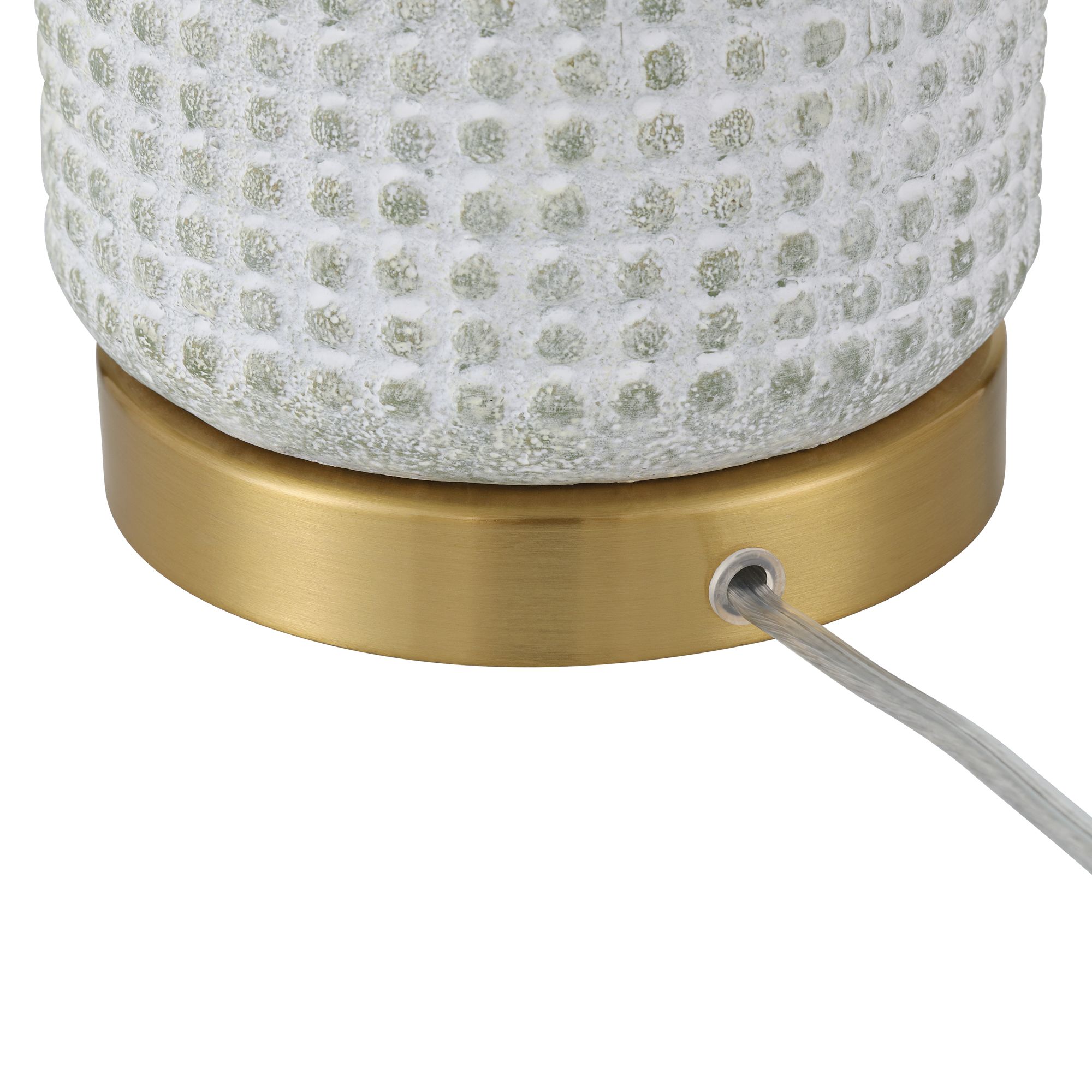 Watch A Video About the Holly Gold and Gray Green Ceramic Modern Lamps Set of 2