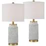 3_Holly 24 3/4" Gold and Gray-Green Ceramic Modern Lamps Set of 2