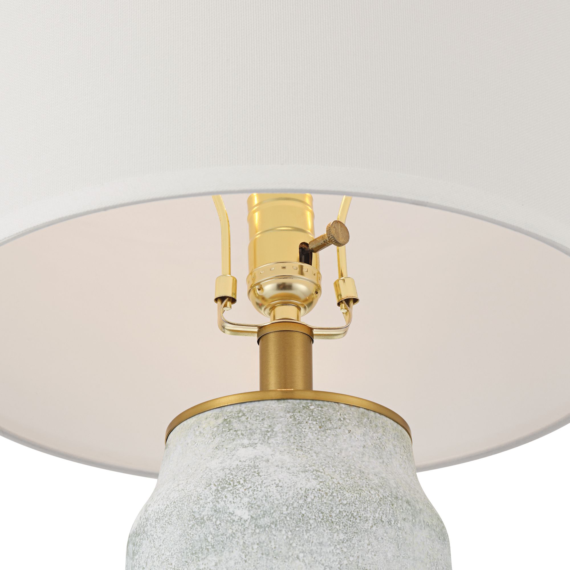 Image 4 Holly 24 3/4" Gold and Gray-Green Ceramic Modern Lamps Set of 2 more views