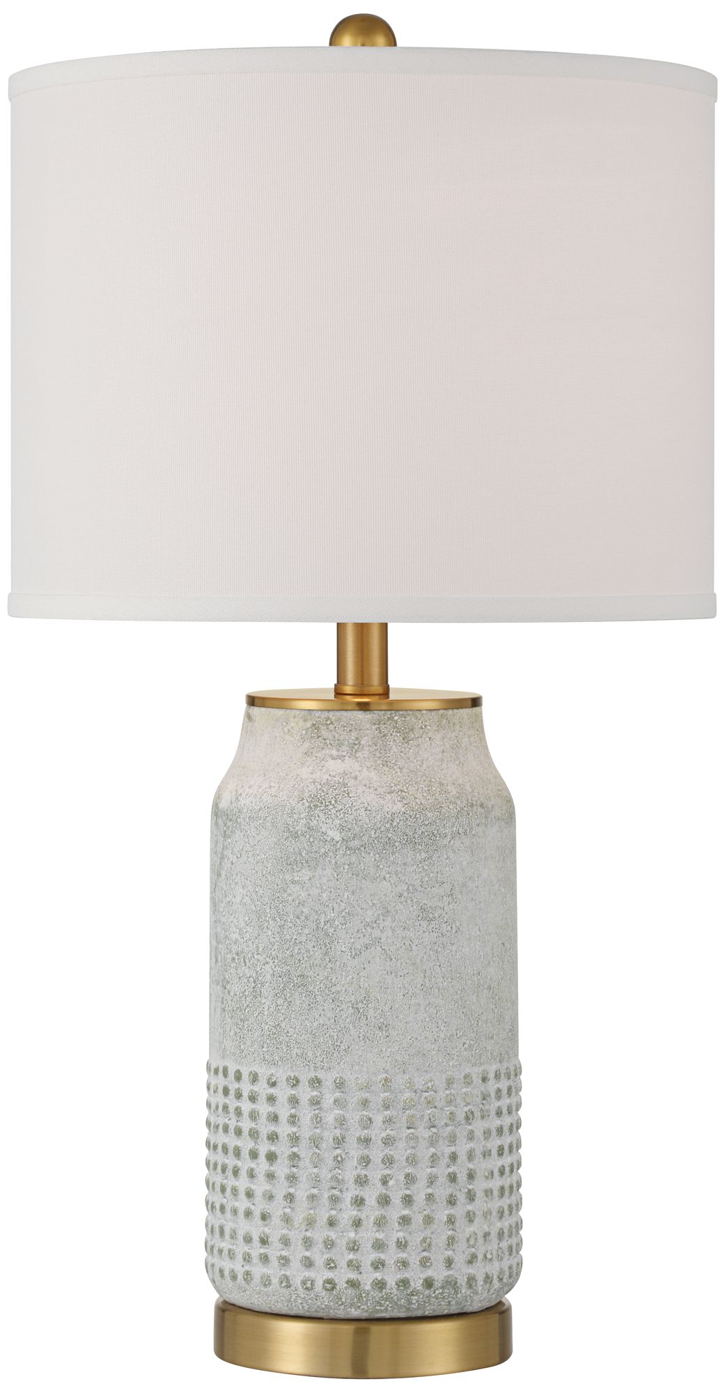 Watch A Video About the Holly Gold and Gray Green Ceramic Modern Lamps Set of 2