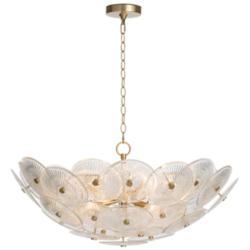 Holly 31 1/4" Wide Natural Brass 9-Light Chandelier