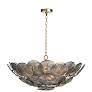1_Holly 31 1/4" Wide Natural Brass and Smoke Glass Chandelier