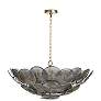 4_Holly 31 1/4" Wide Natural Brass and Smoke Glass Chandelier more views