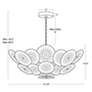 5_Holly 31 1/4" Wide Natural Brass and Smoke Glass Chandelier more views