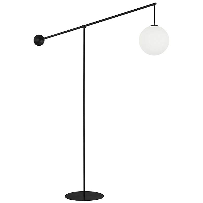 Image 1 Holly 94.5 inch High Matte Black Floor Lamp