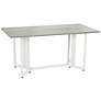 Holly and Martin 63"W Gray Drop Leaf Console Dining Table