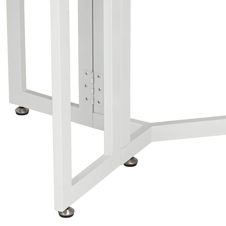 Image 4 Holly and Martin 63"W Gray Drop Leaf Console Dining Table more views