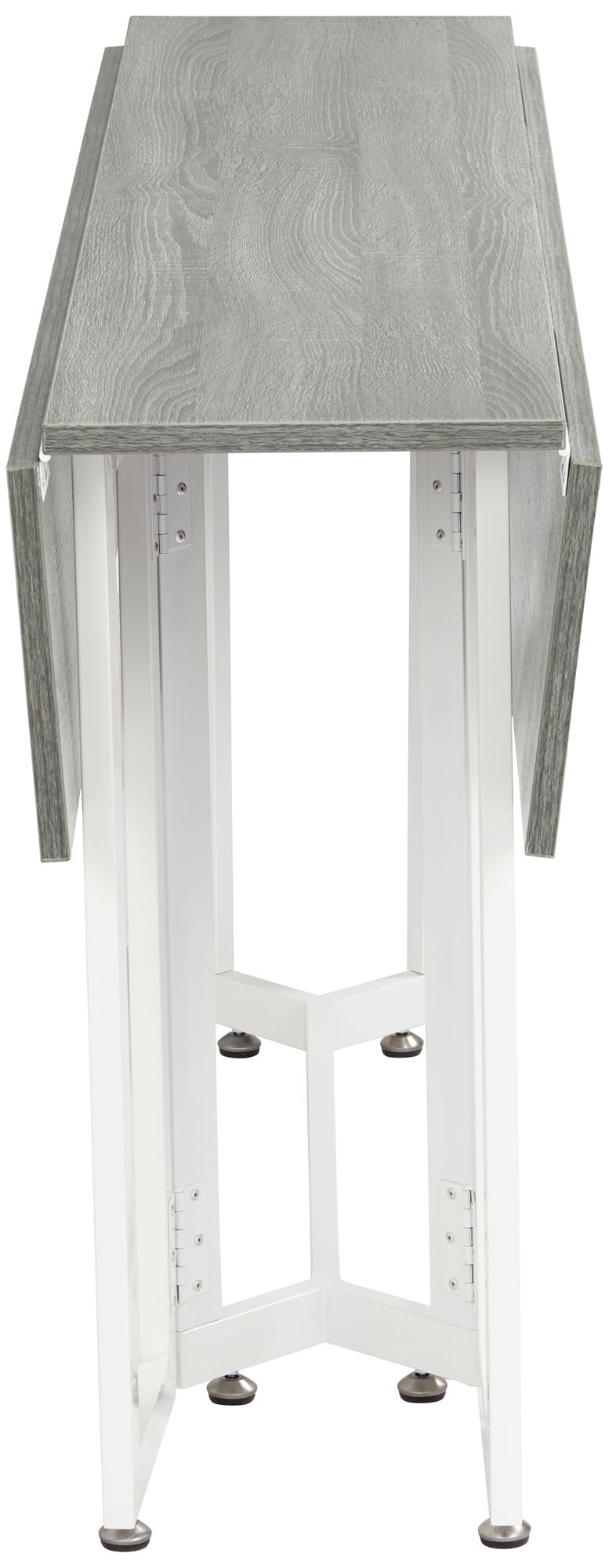 Holly and Martin 63"W Gray Drop Leaf Console Dining Table