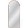Holly Brown Wood 30" x 70" Arch Floor Mirror