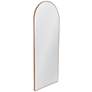 2_Holly Brown Wood 30" x 70" Arch Floor Mirror more views