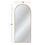 4_Holly Brown Wood 30" x 70" Arch Floor Mirror more views