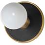 2_Hollywood 1-Light Sconce Black / Natural Aged Brass