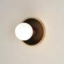 1_Hollywood 1-Light Sconce Black / Natural Aged Brass