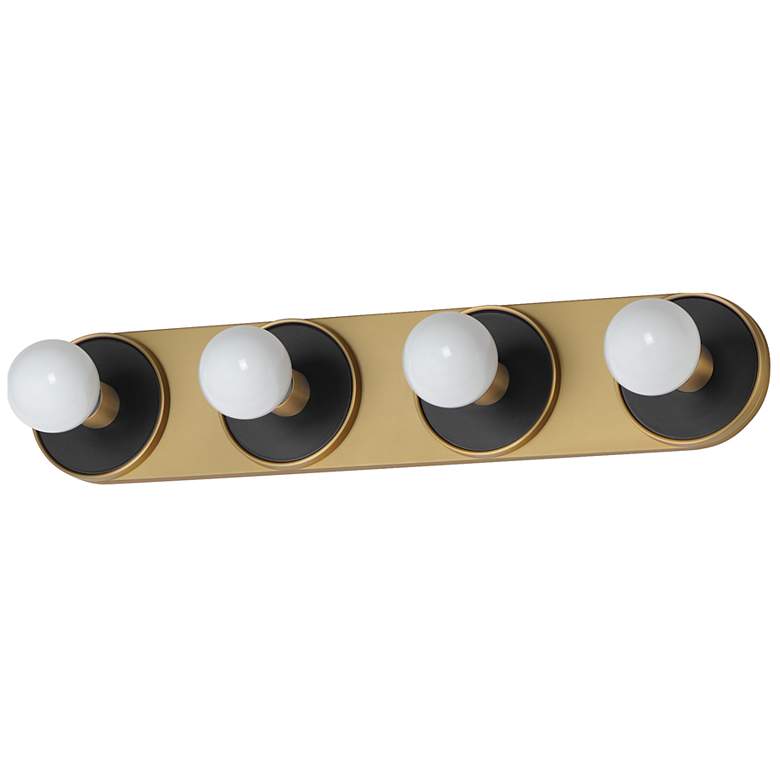 Image 1 Hollywood 4-Light Sconce Black / Brass