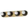 1_Hollywood 4-Light Sconce Black / Brass