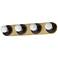 Hollywood 4-Light Sconce Black / Brass