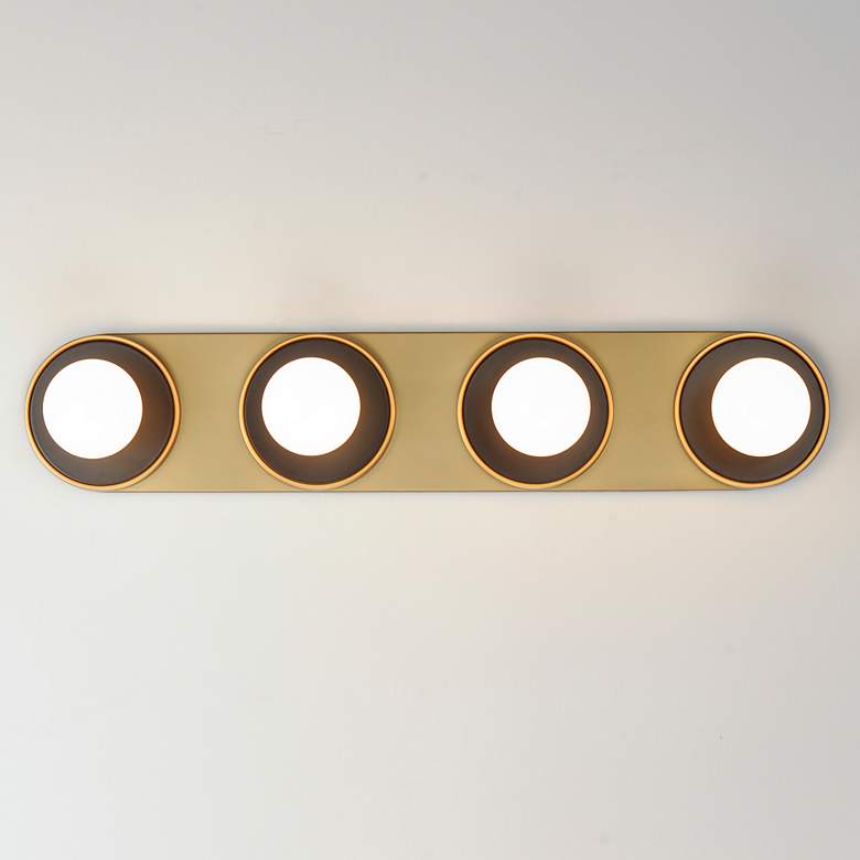 Image 3 Hollywood 4-Light Sconce Black / Brass more views