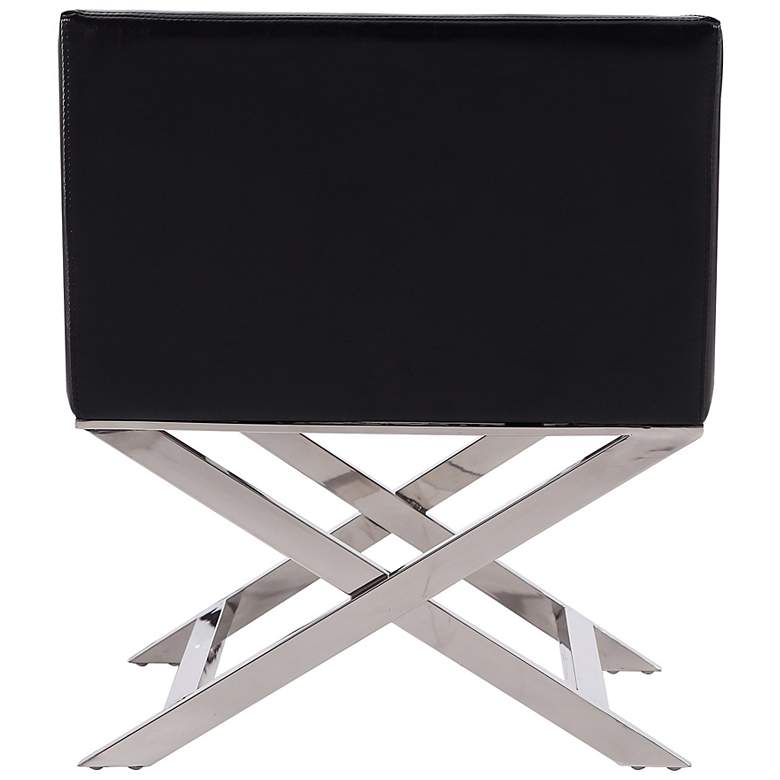 Image 7 Hollywood Black Faux Leather Lounge Accent Chair more views