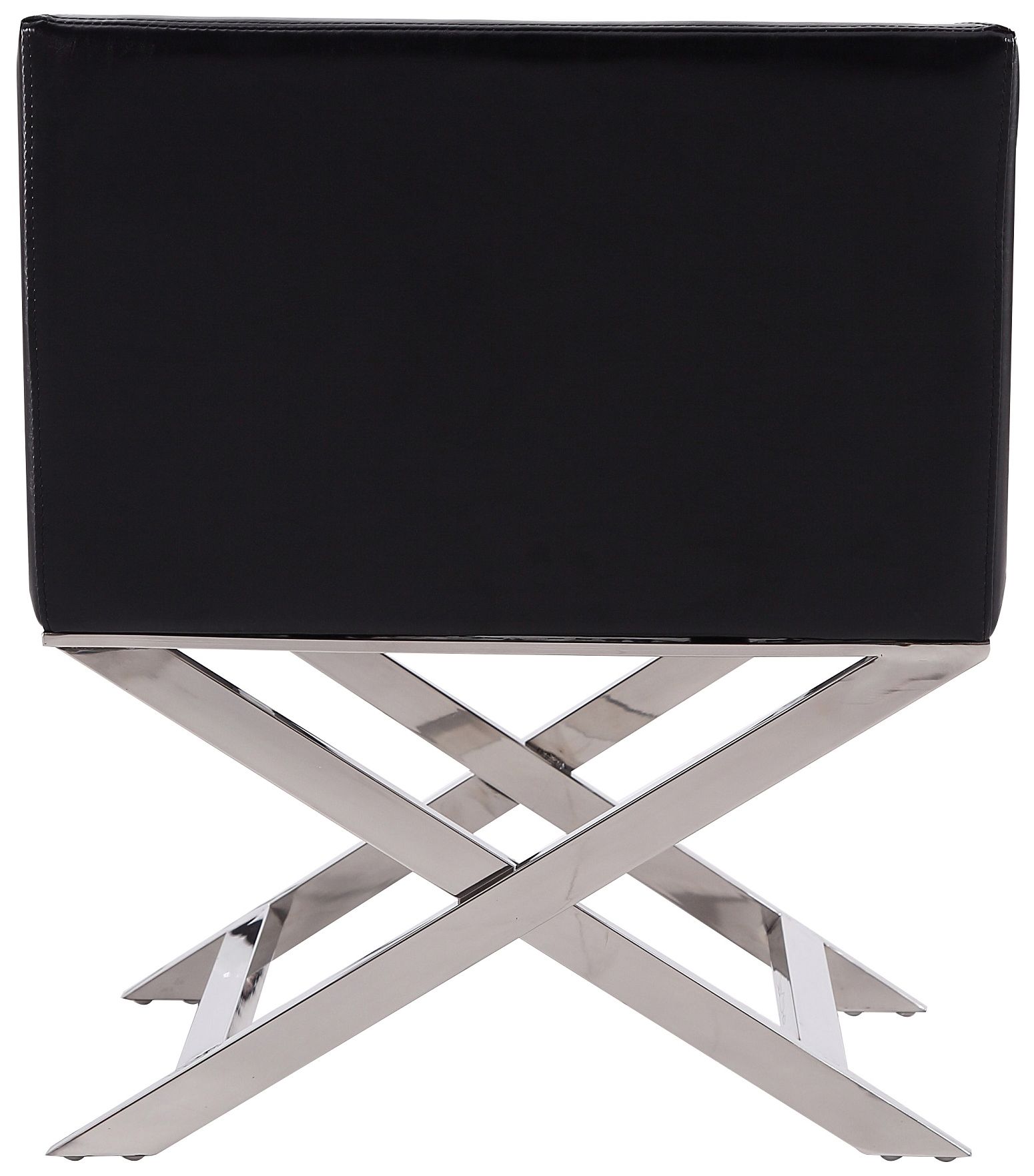 Hollywood Black Faux Leather Lounge Accent Chairs Set of 2 in scene