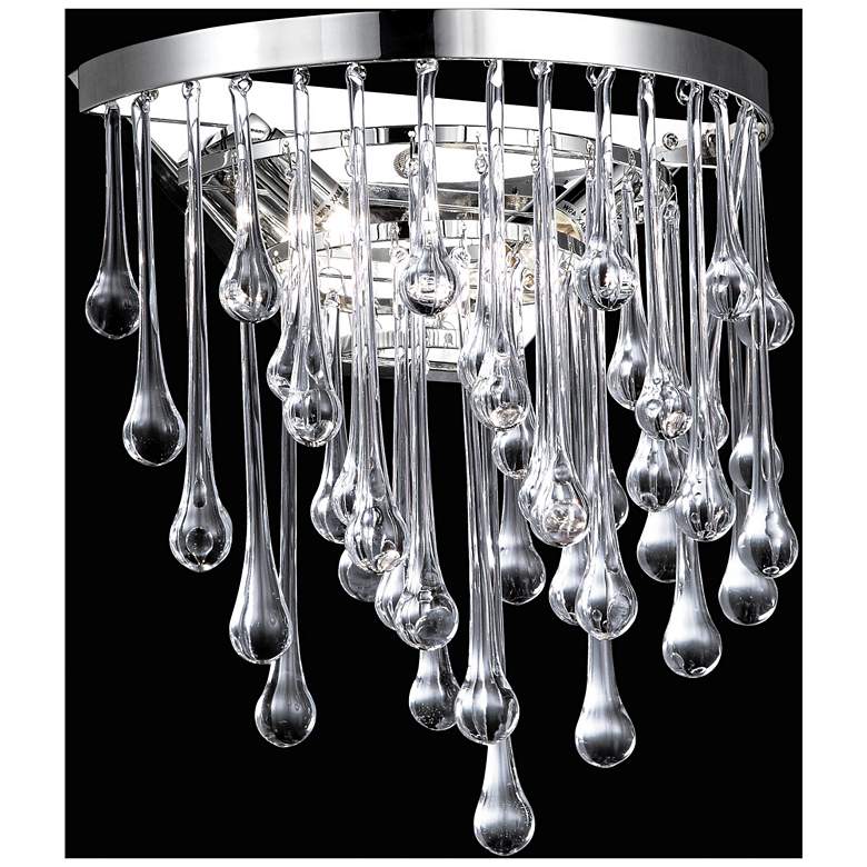Image 1 Hollywood Blvd. 14" High Polished Nickel Round Wall Sconce