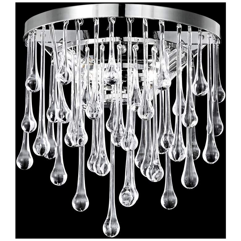 Image 2 Hollywood Blvd. 14" High Polished Nickel Round Wall Sconce more views