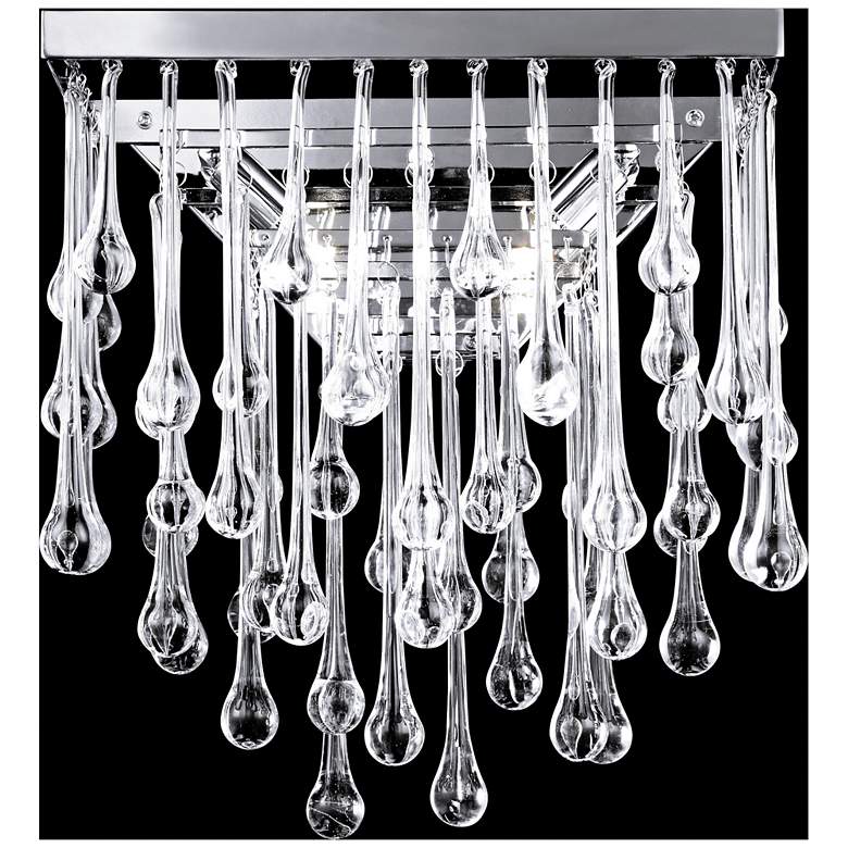 Image 2 Hollywood Blvd. 14" High Polished Nickel Square Wall Sconce more views