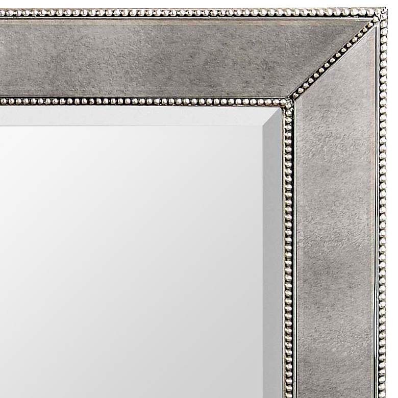 Image 2 Hollywood Glam Antique Mirror 36 inch x 24 inch Beaded Wall Mirror more views