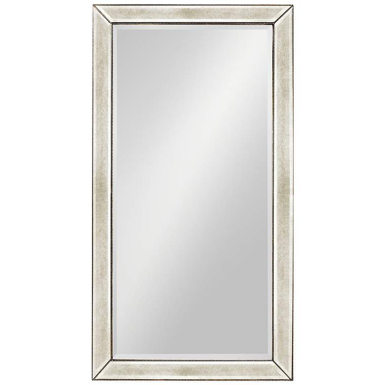 Image 1 Hollywood Glam Antique Mirror 44x82 Beaded Floor Mirror