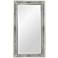 Hollywood Glam Silver Leaf 36" x 48" Beaded Wall Mirror