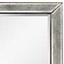 Hollywood Glam Silver Leaf 36" x 48" Beaded Wall Mirror