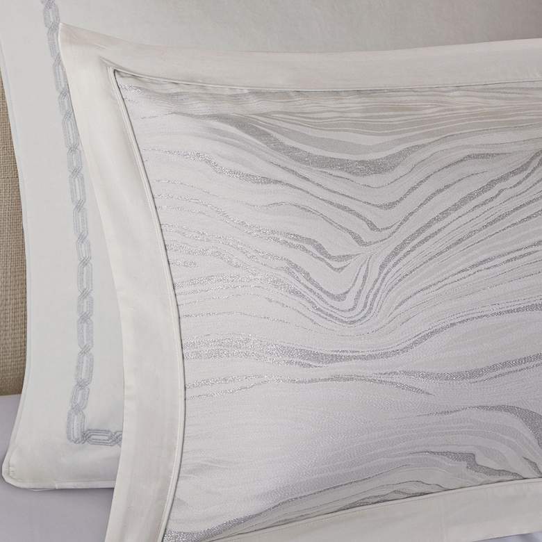 Image 4 Hollywood Glam White 8-Piece Queen Comforter Set more views