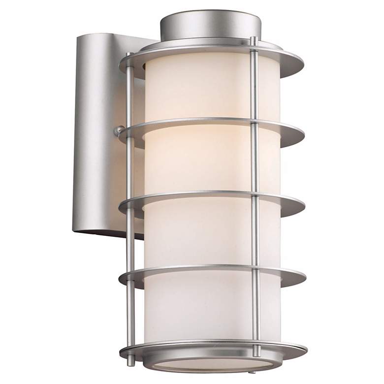 Image 1 Hollywood Hills Vista Silver 10 1/4 inch High Outdoor Wall Light