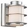 Hollywood Hills Vista Silver 6" High Outdoor Wall Light