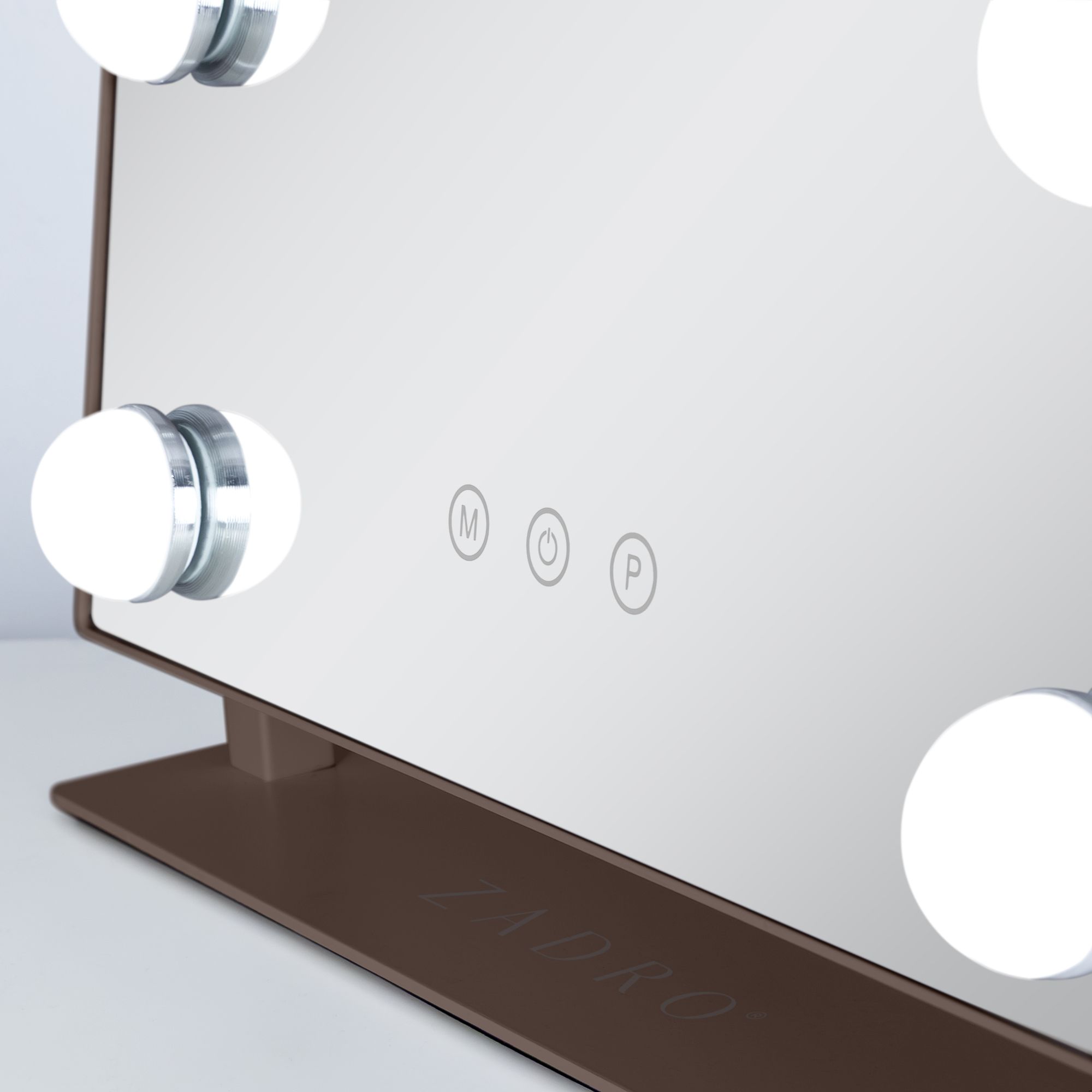 Image 6 Hollywood Matte Chocolate 12-Light LED Vanity Makeup Mirror more views