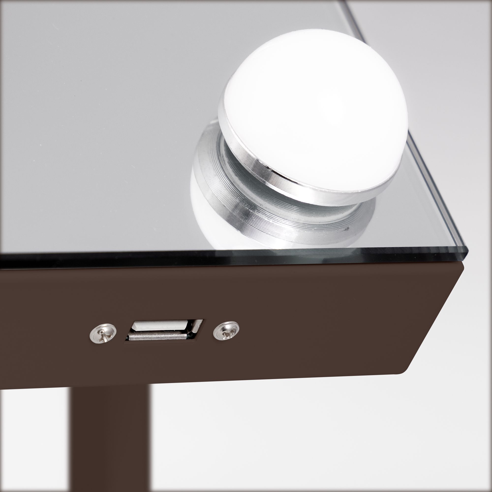 Image 7 Hollywood Matte Chocolate 15-Light LED Horizontal Makeup Mirror more views