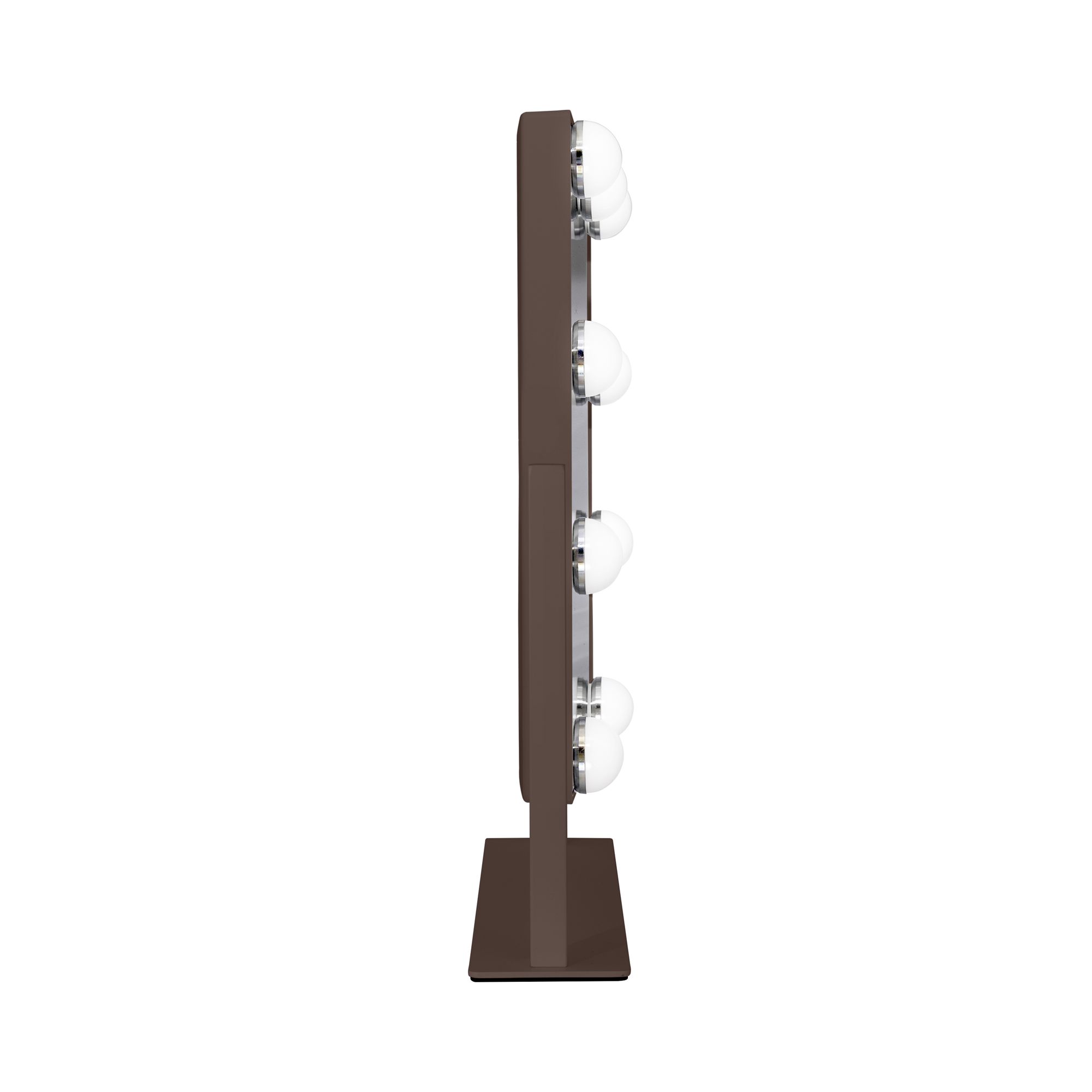 Image 5 Hollywood Matte Chocolate 9-Light LED Vertical Makeup Mirror more views