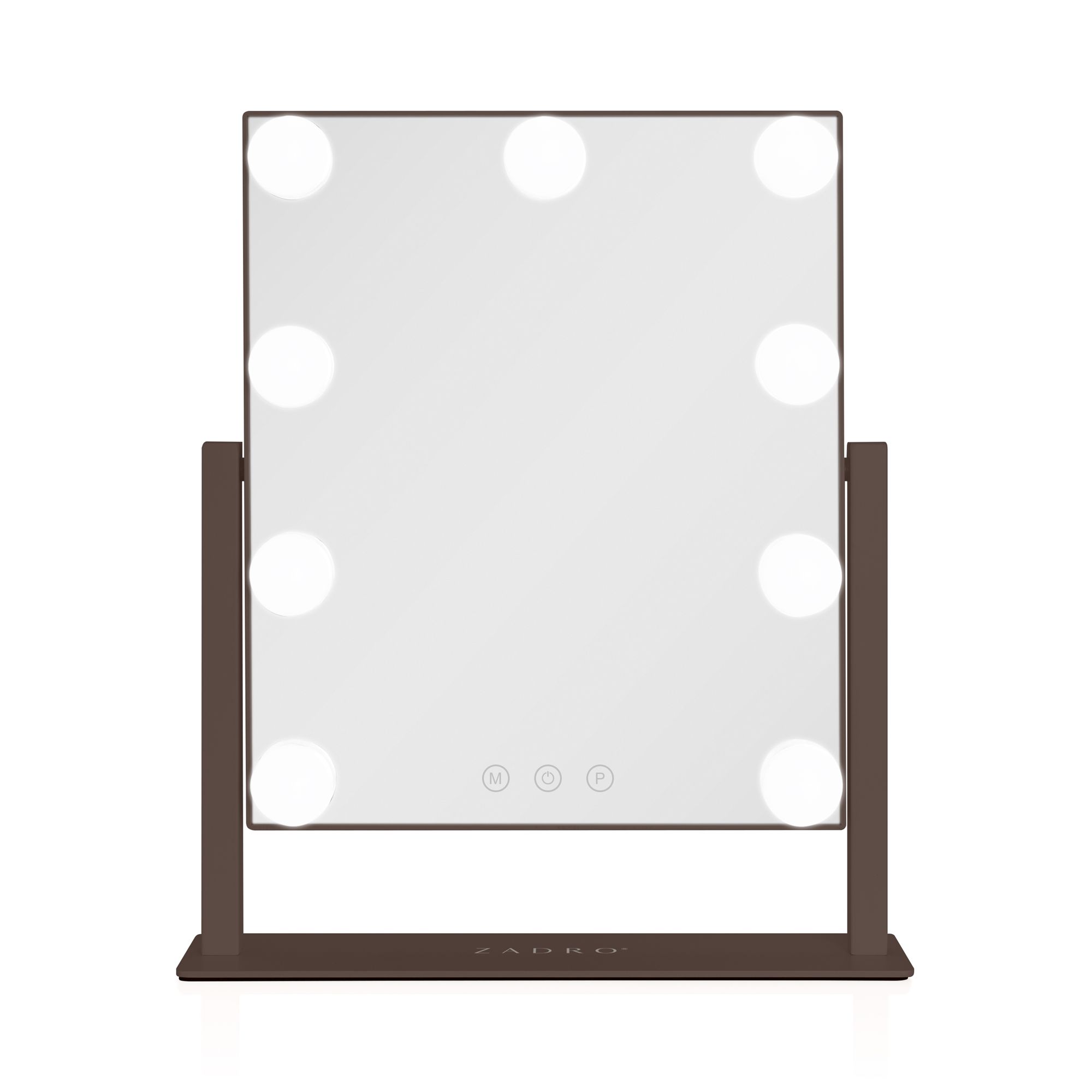 Image 7 Hollywood Matte Chocolate 9-Light LED Vertical Makeup Mirror more views