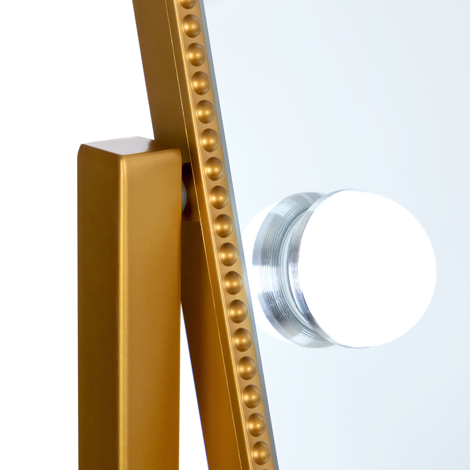 Image 2 Hollywood Matte Gold 12-Light LED Arch Top Makeup Mirror more views