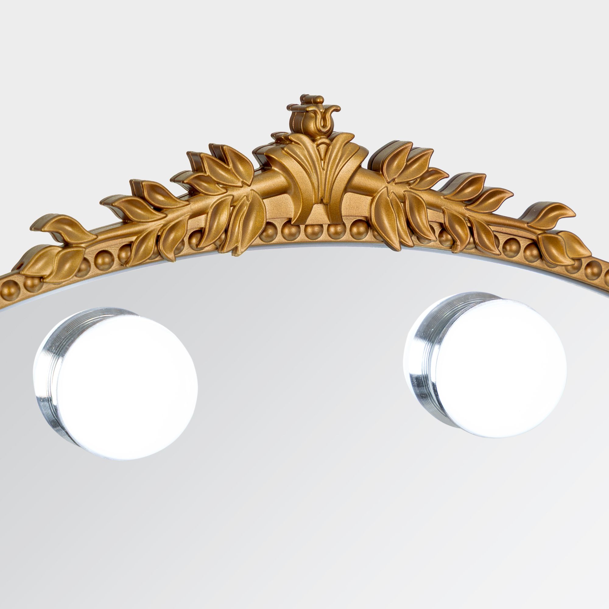 Image 5 Hollywood Matte Gold 12-Light LED Arch Top Makeup Mirror more views