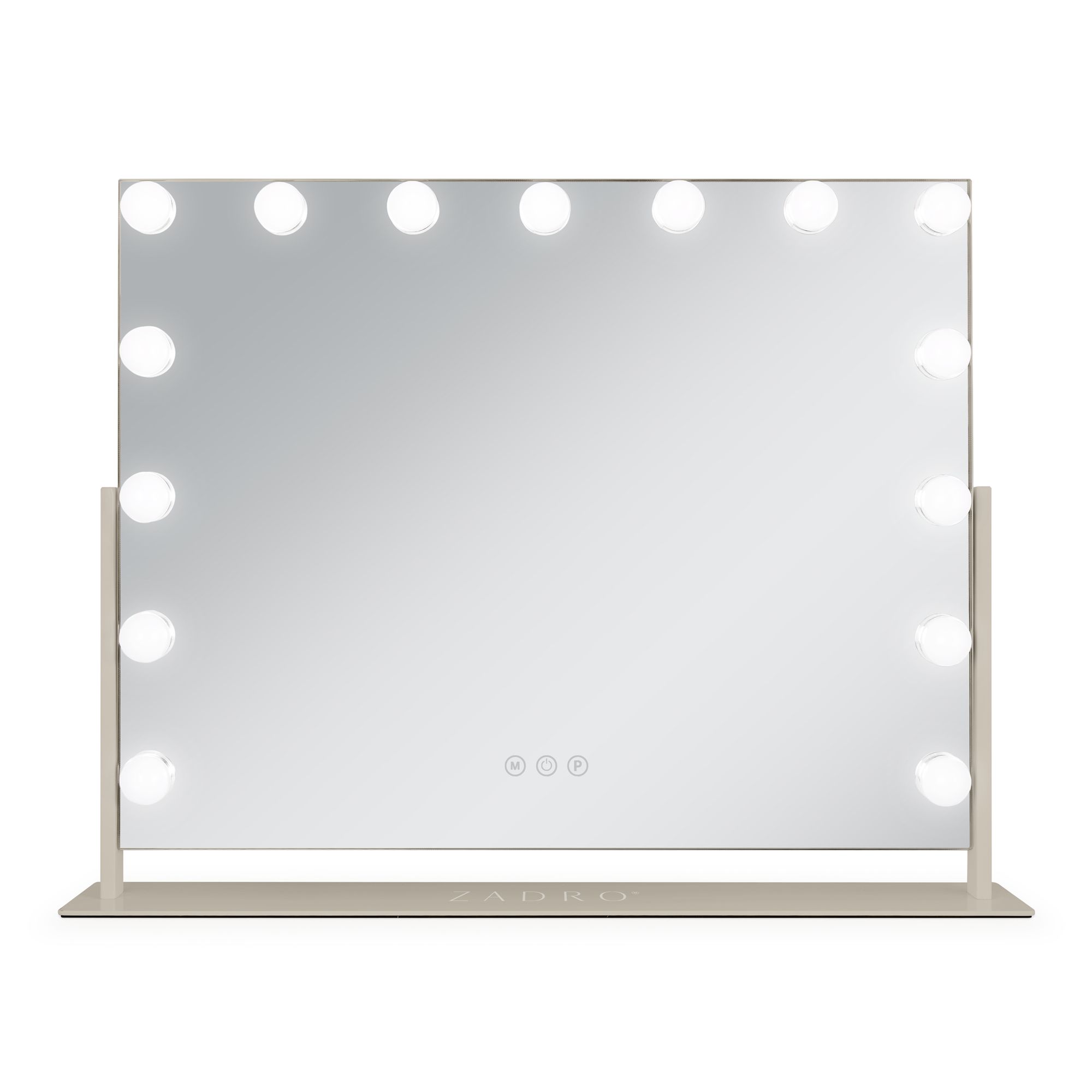 Hollywood Matte Neutral 15-Light LED Horizontal Makeup Mirror