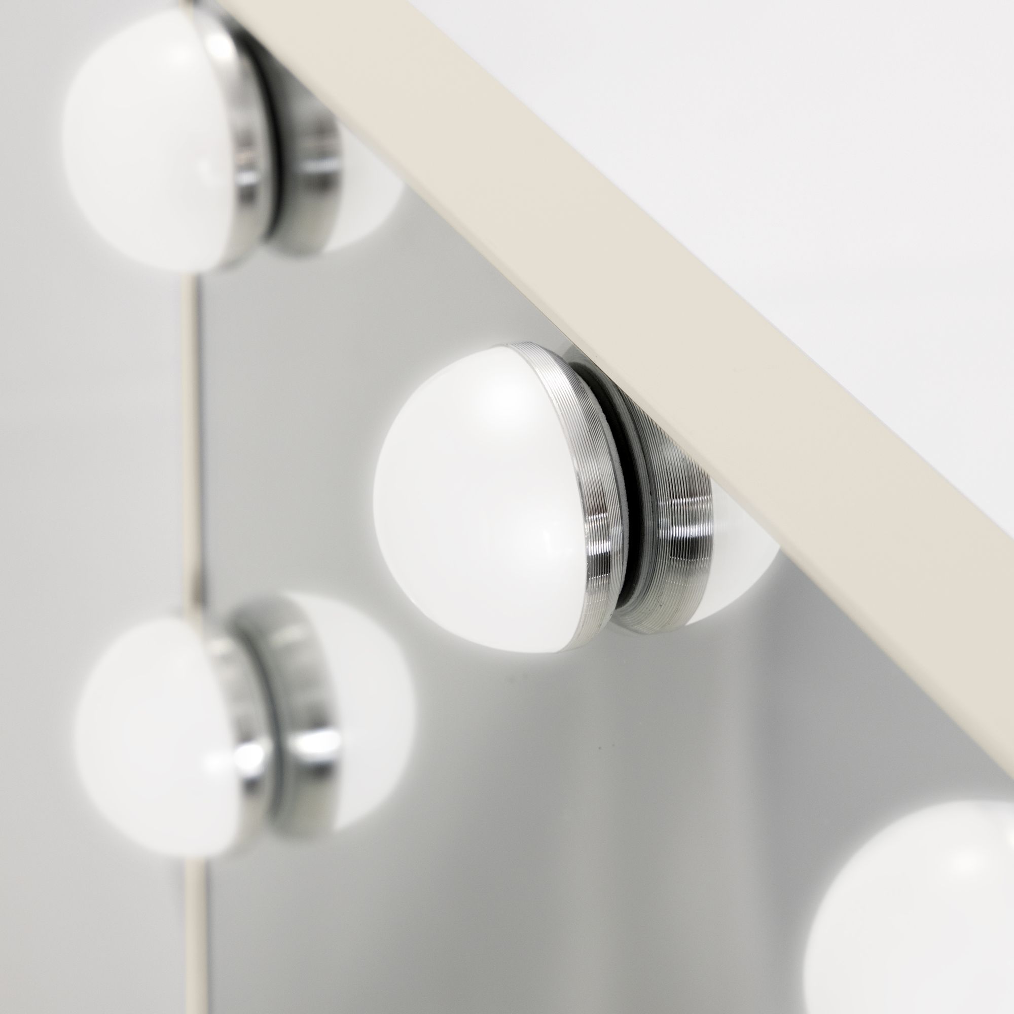 Image 3 Hollywood Matte Neutral 9-Light LED Vertical Makeup Mirror more views