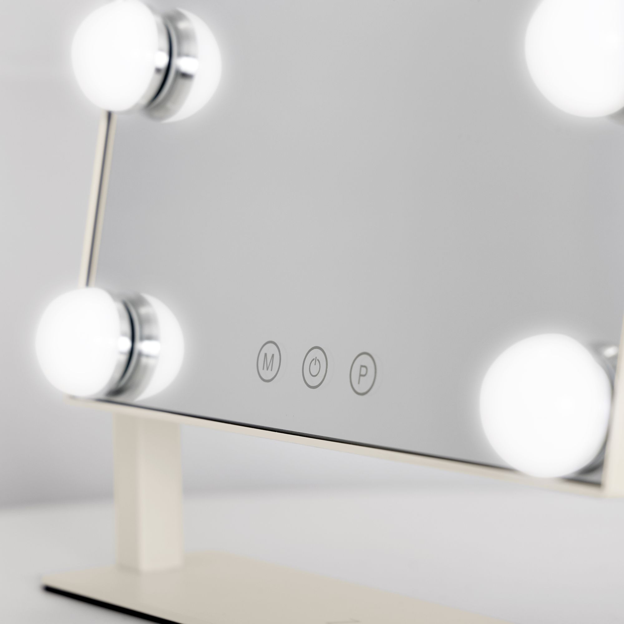 Image 4 Hollywood Matte Neutral 9-Light LED Vertical Makeup Mirror more views