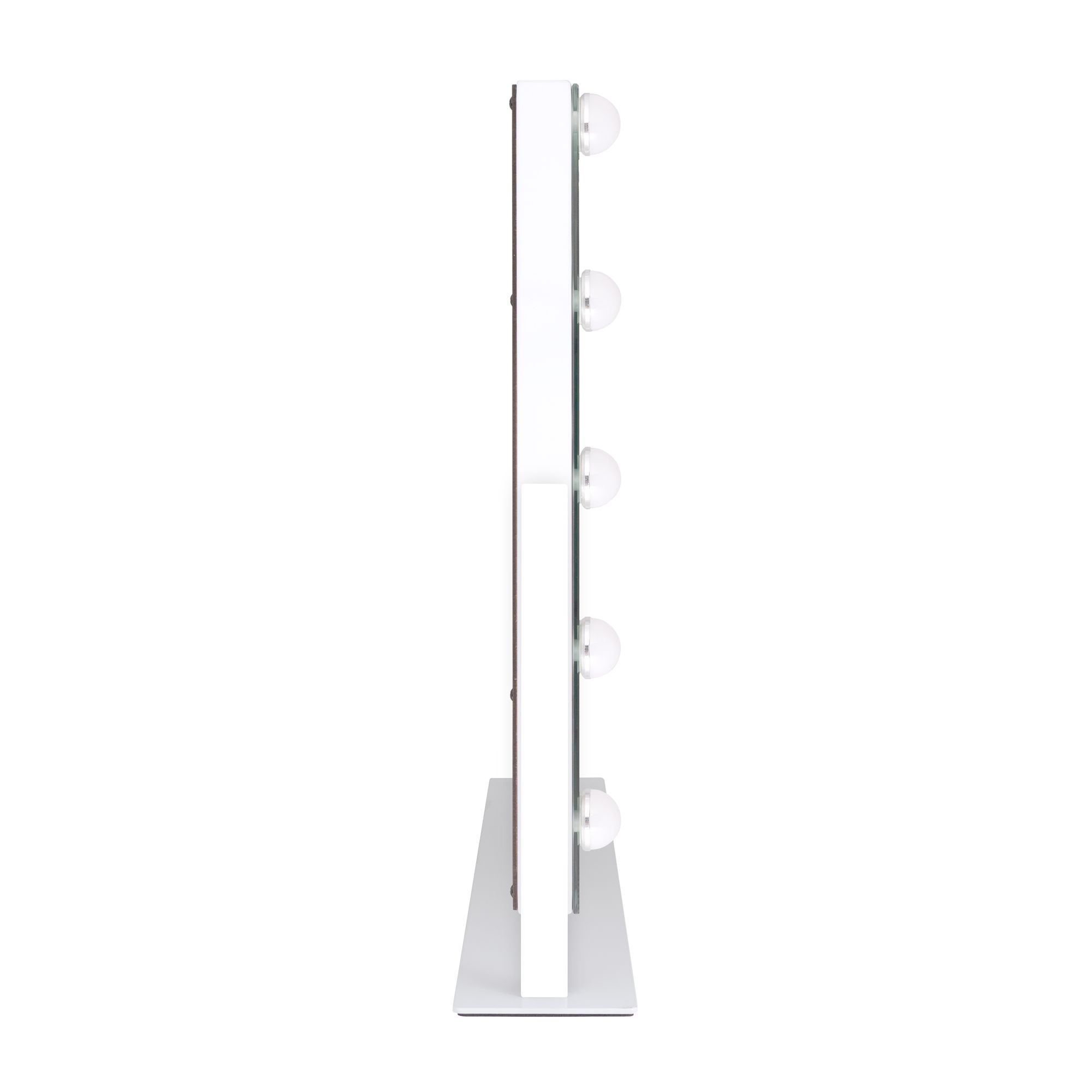 Image 5 Hollywood Matte White 15-Light LED Horizontal Makeup Mirror more views