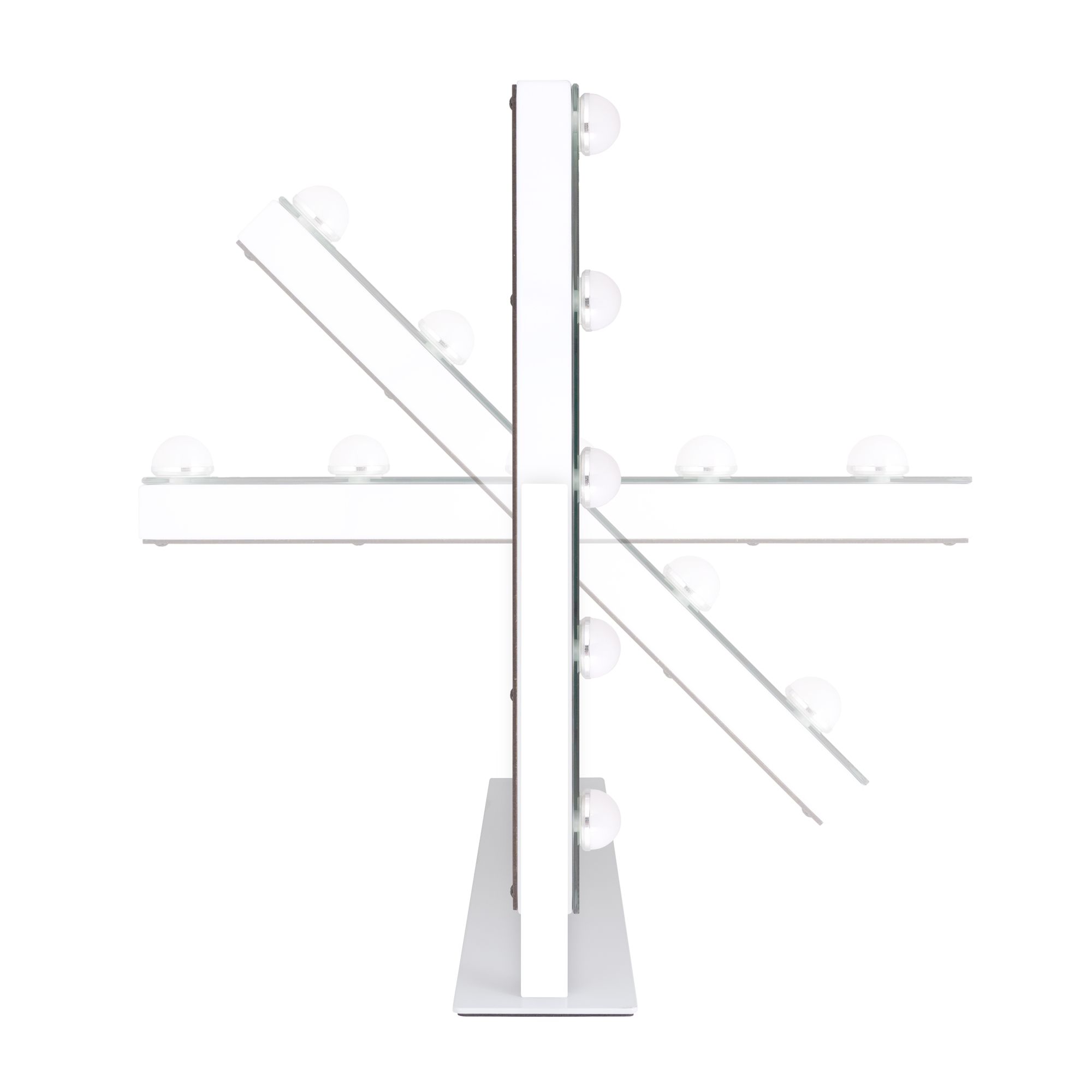 Image 6 Hollywood Matte White 15-Light LED Horizontal Makeup Mirror more views