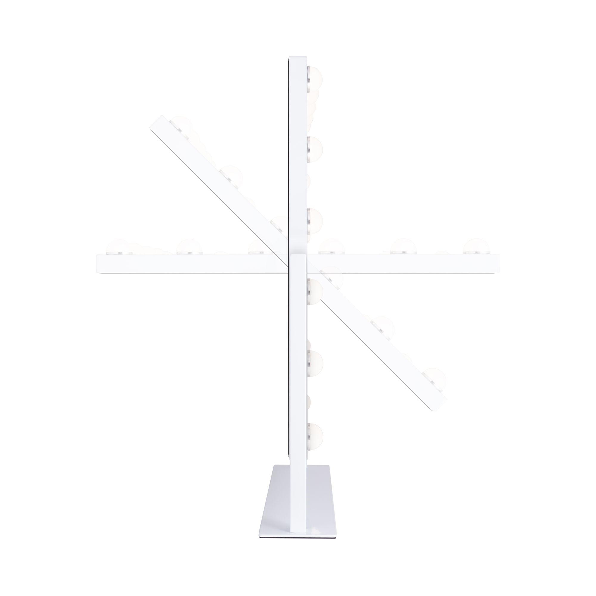 Image 6 Hollywood Matte White 15-Light LED Vertical Makeup Mirror more views