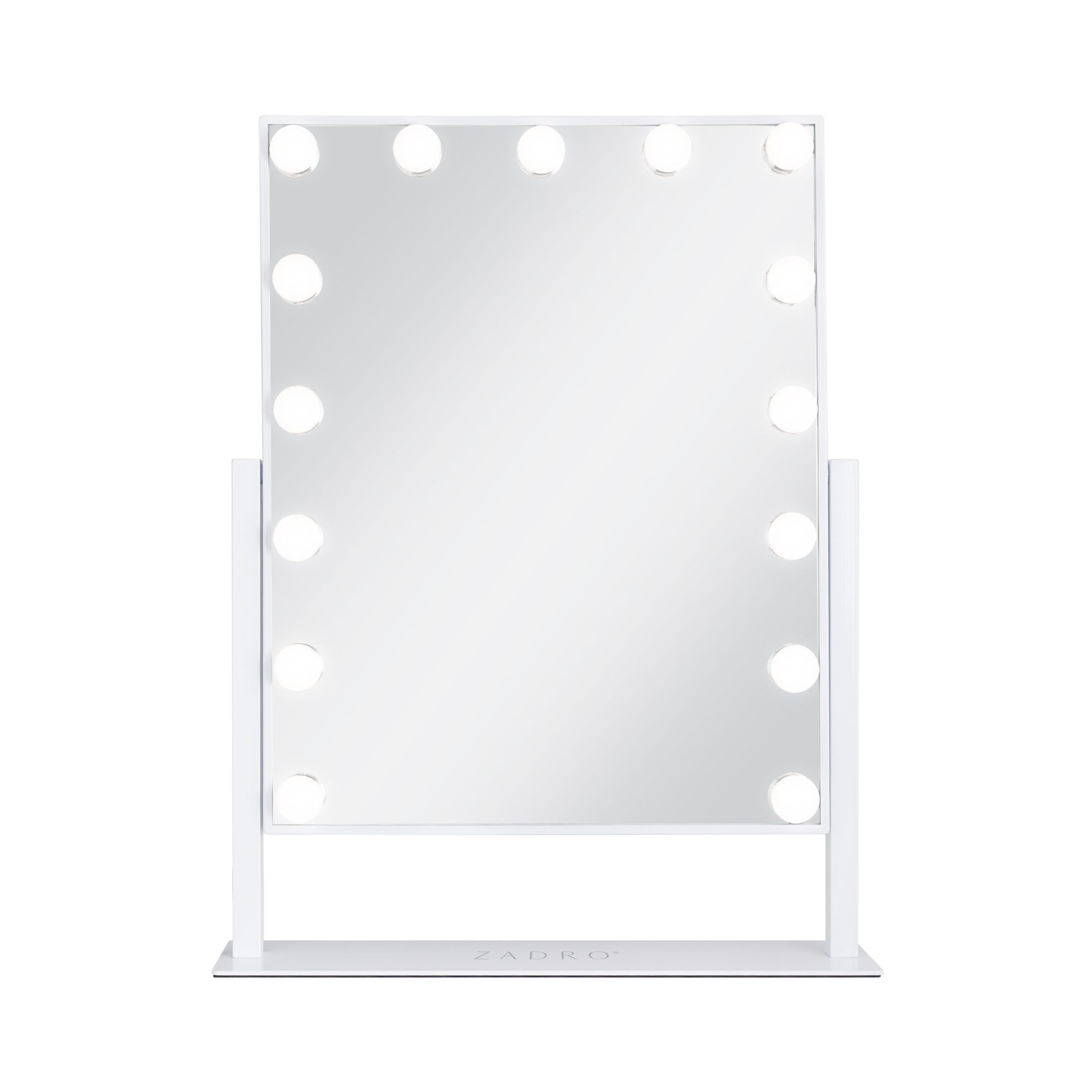 Image 7 Hollywood Matte White 15-Light LED Vertical Makeup Mirror more views