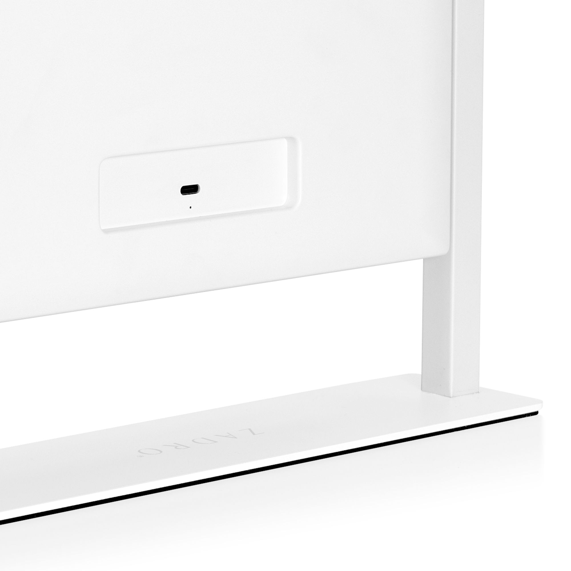 Image 2 Hollywood Matte White 9-Light LED Vertical Makeup Mirror more views