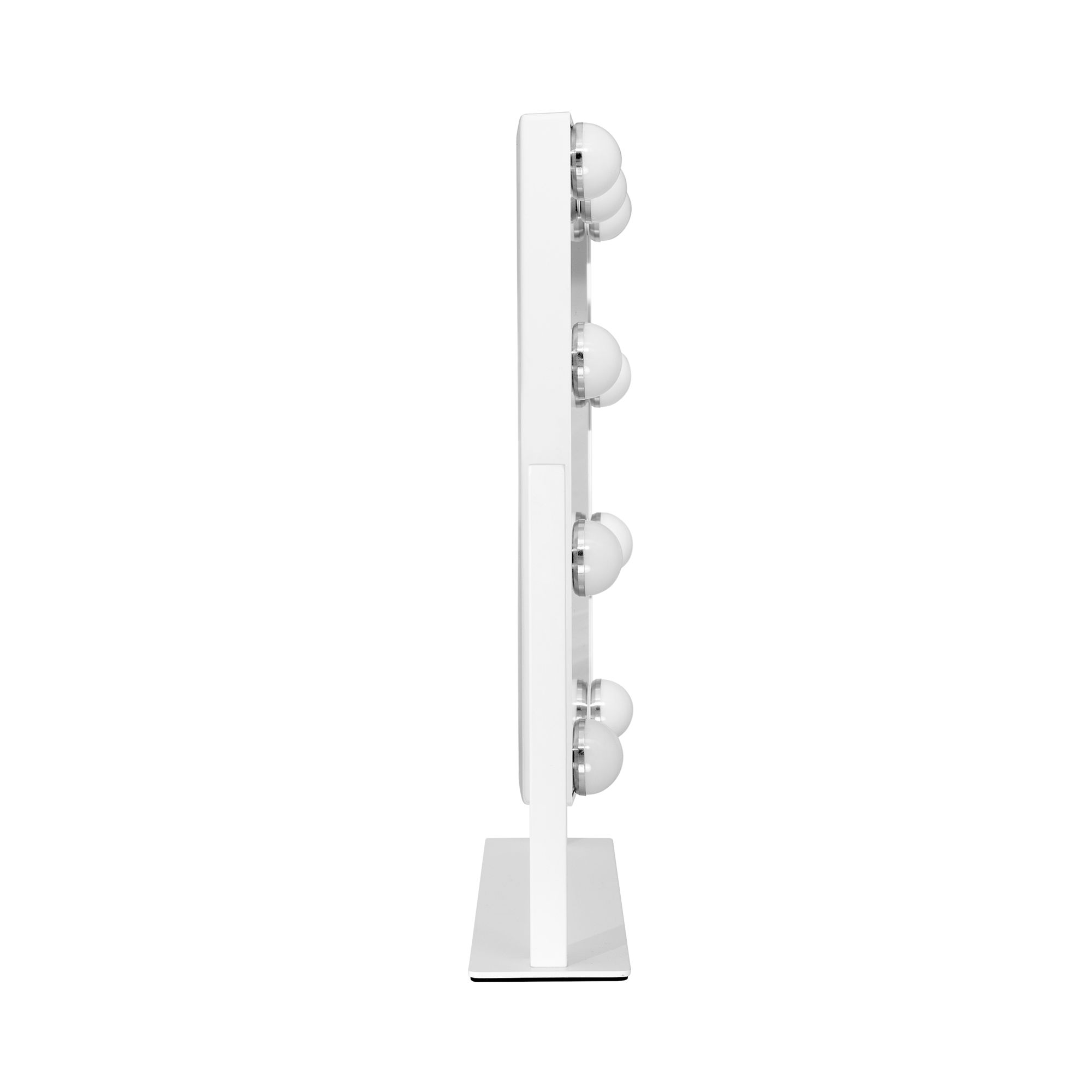 Image 5 Hollywood Matte White 9-Light LED Vertical Makeup Mirror more views